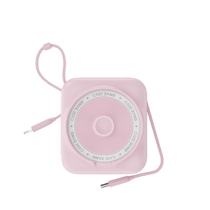 Power Bank With Build - in 2 Cables - CaseBangPower BankCaseBangPink